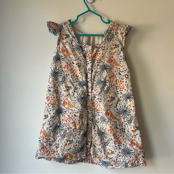 Gap Toddler Girl Dress 4T Butterfly Floral Print Ruffle Sleeve Summer Outfit - Picture 9 of 9